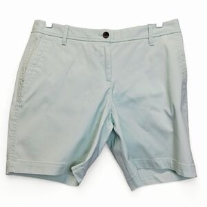 Talbots Women's Light Mint Green Relaxed Chino Shorts 7" Size 4